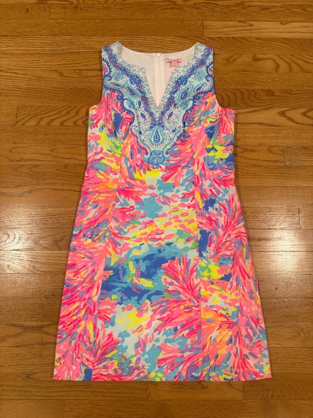 Lilly Pulitzer Vibrant Fulton Shift Palm Beach Coral Dress 🐚